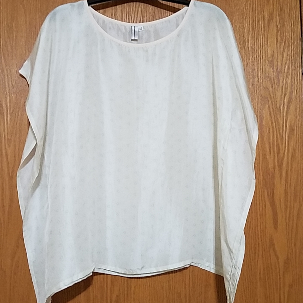 Blink silk kimono tunic cream mint  .medium large